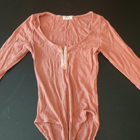 Heart & Hips Terracotta Ribbed Bodysuit - Picture 1 of 8